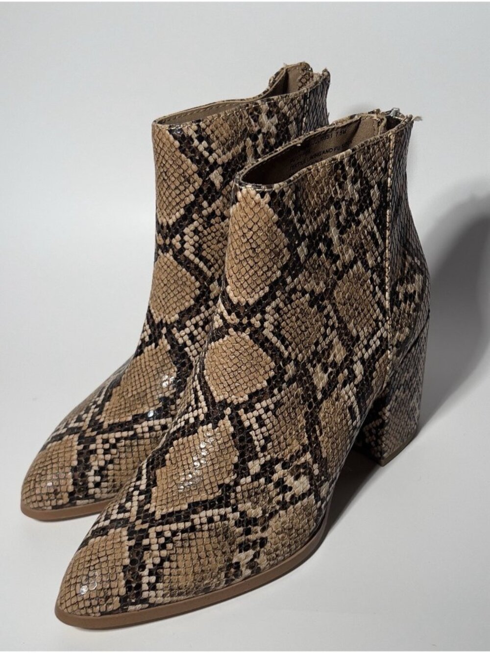 Steve Madden Julianne Snake Print Ankle Boots Women’s 7.5M New No Box